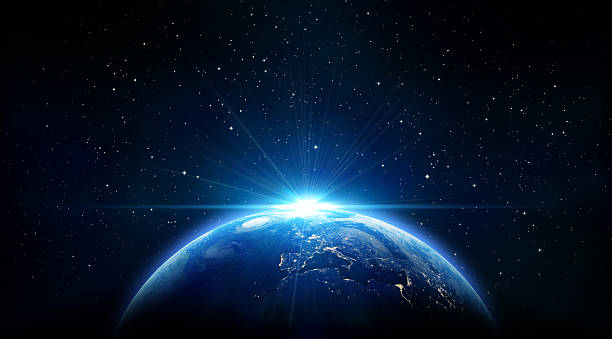 istock blue sunrise, view of earth from space 188090182