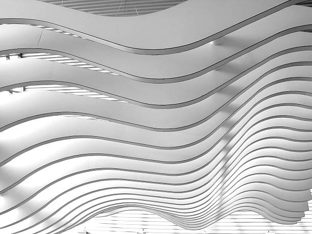 3D Rendering of abstract white color tunnel, door to sky.