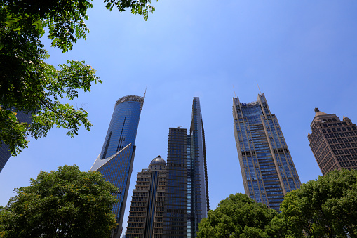 Modern skyscrapers in hong kong central district,china,east asia.