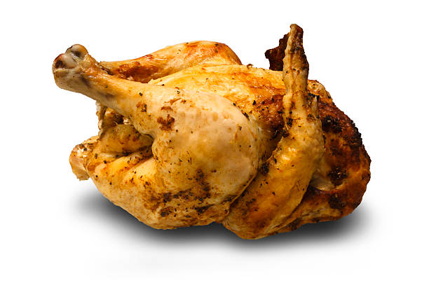 girarrosto pollo - rotisserie roast chicken chicken roasted foto e immagini stock