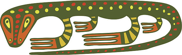 Lizard walking vector art illustration