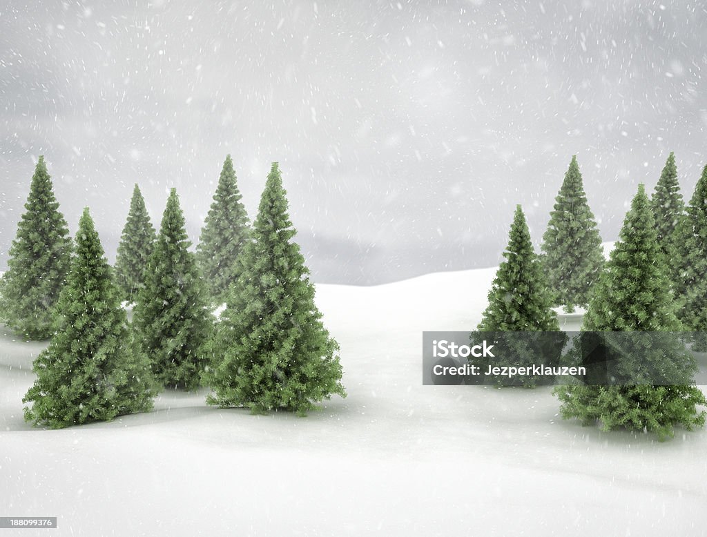 Zimowy krajobraz - Zbiór zdjęć royalty-free (Jodła)