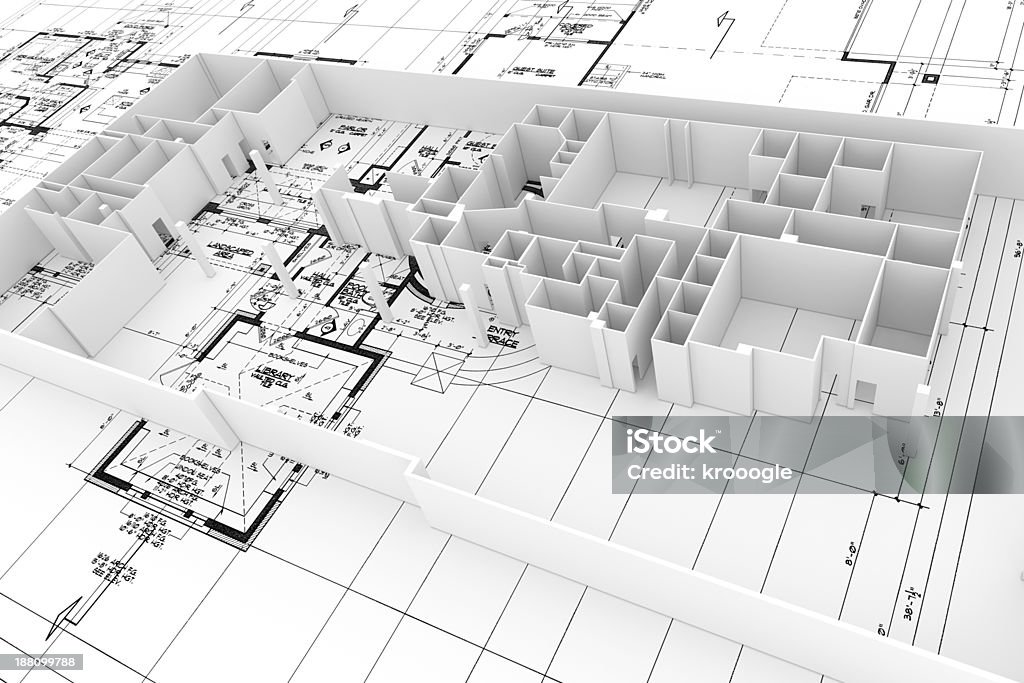 apartment mockup apartment mockup on blueprints Business Stock Photo