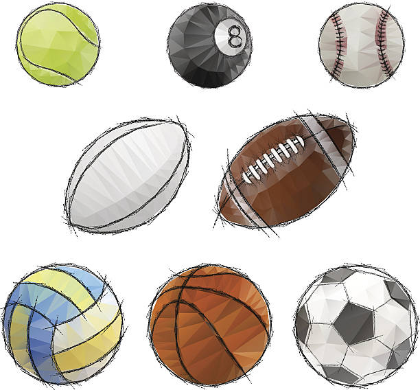 vector sport balls vector art illustration