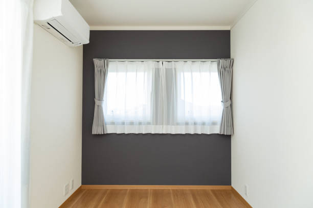 istock Room with gray wallpaper. 1881090237