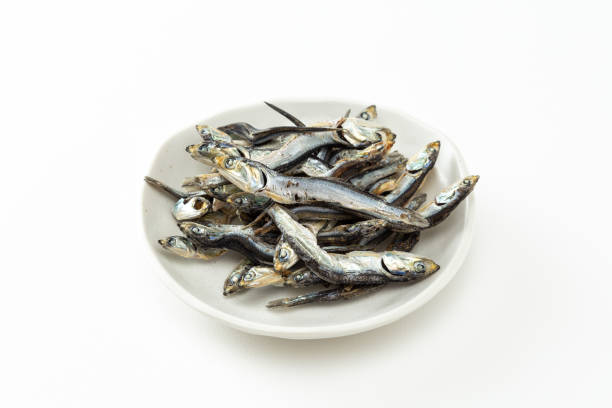 istock Dried sardines on a white background. 1881093307