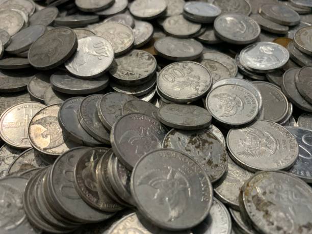 istock Indonesian coin close up view 1881113773