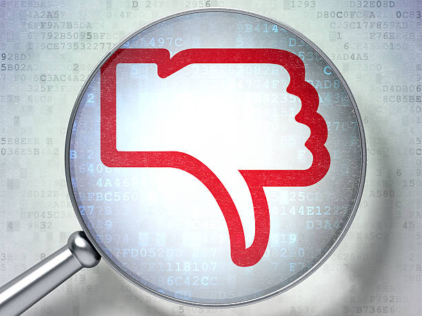 istock Social network concept:  Unlike with optical glass on digital background 188111940