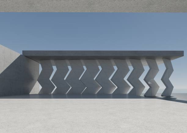 istock Concrete outdoor square building 1881240069