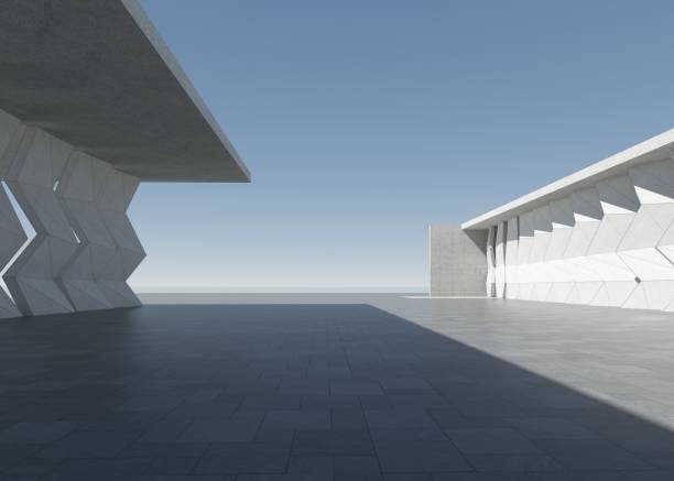 istock 3D outdoor Plaza Building 1881242109