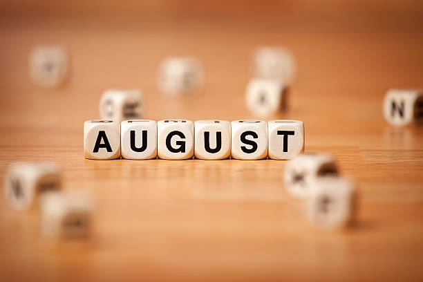 istock August Spelled In Letter Cubes 188135990
