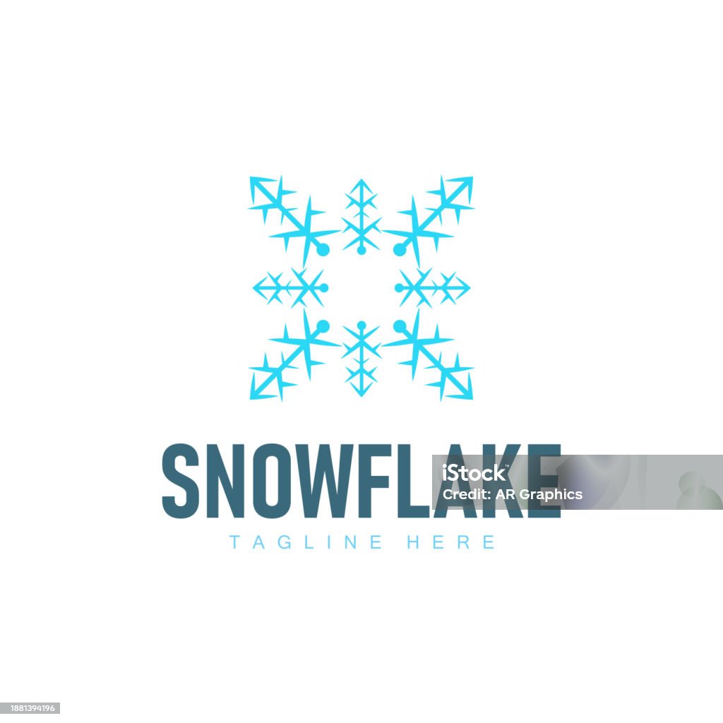 Snowflake Logo Vector Winter Simple Abstract Model Design Template ...