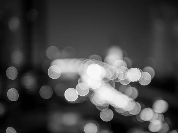 istock Black and white abstract bokeh background 188140378