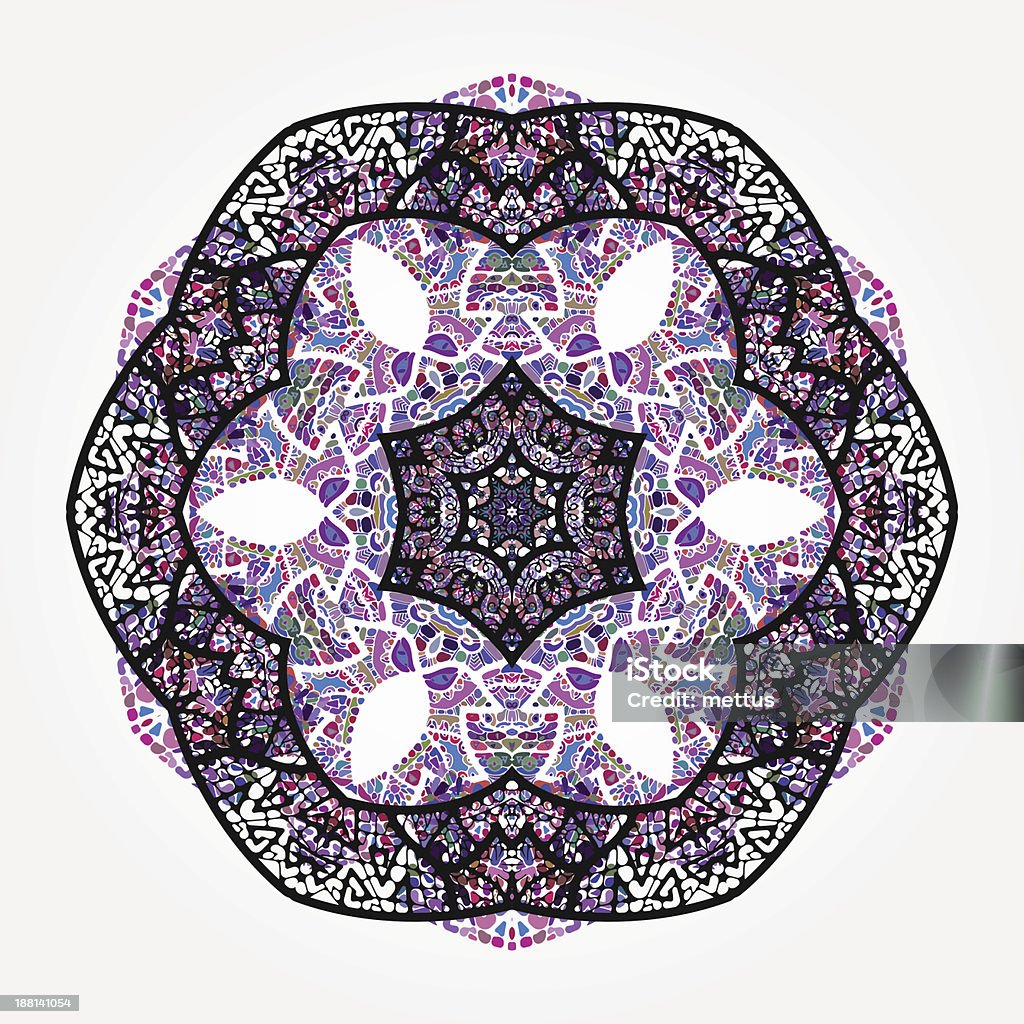 Oriental mandala motyw - Grafika wektorowa royalty-free (Bez ludzi)