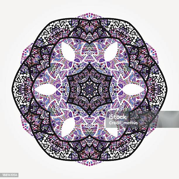 Oriental Mandala Motyw - Stockowe grafiki wektorowe i więcej obrazów Bez ludzi - Bez ludzi, Elegancja, Grafika wektorowa