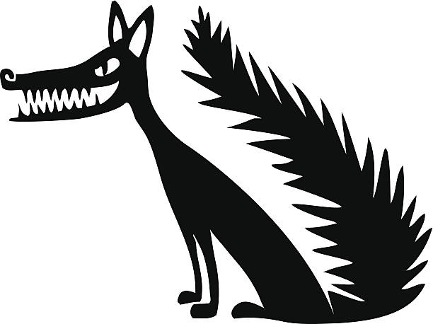 Wolf vector art illustration