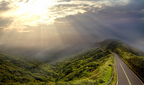 istock Nice sunrise with beauti landscape 188141585