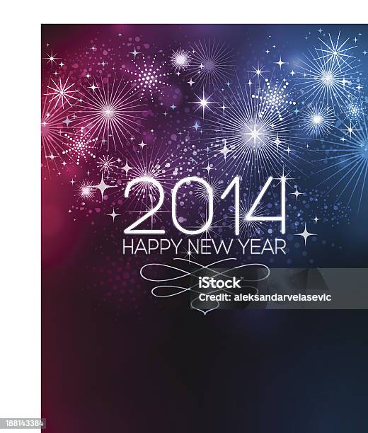 Neues Jahr 2014 Hintergrund Stock Vektor Art und mehr Bilder von 2014 - 2014, Beleuchtet, Bildhintergrund