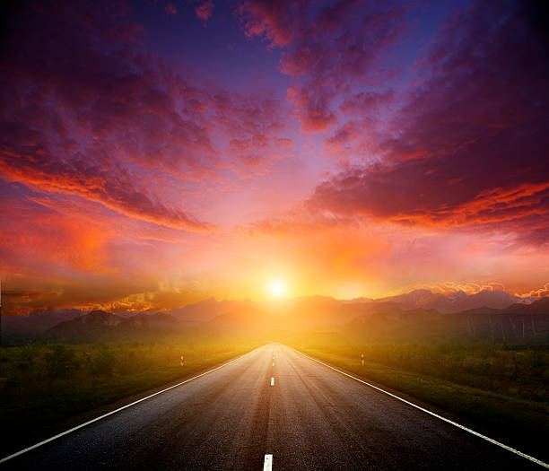 istock Country road with a dark sky 188144497