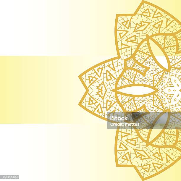 Oriental Mandala Motivo - Immagini vettoriali stock e altre immagini di Eleganza - Eleganza, Giallo, Illustrazione