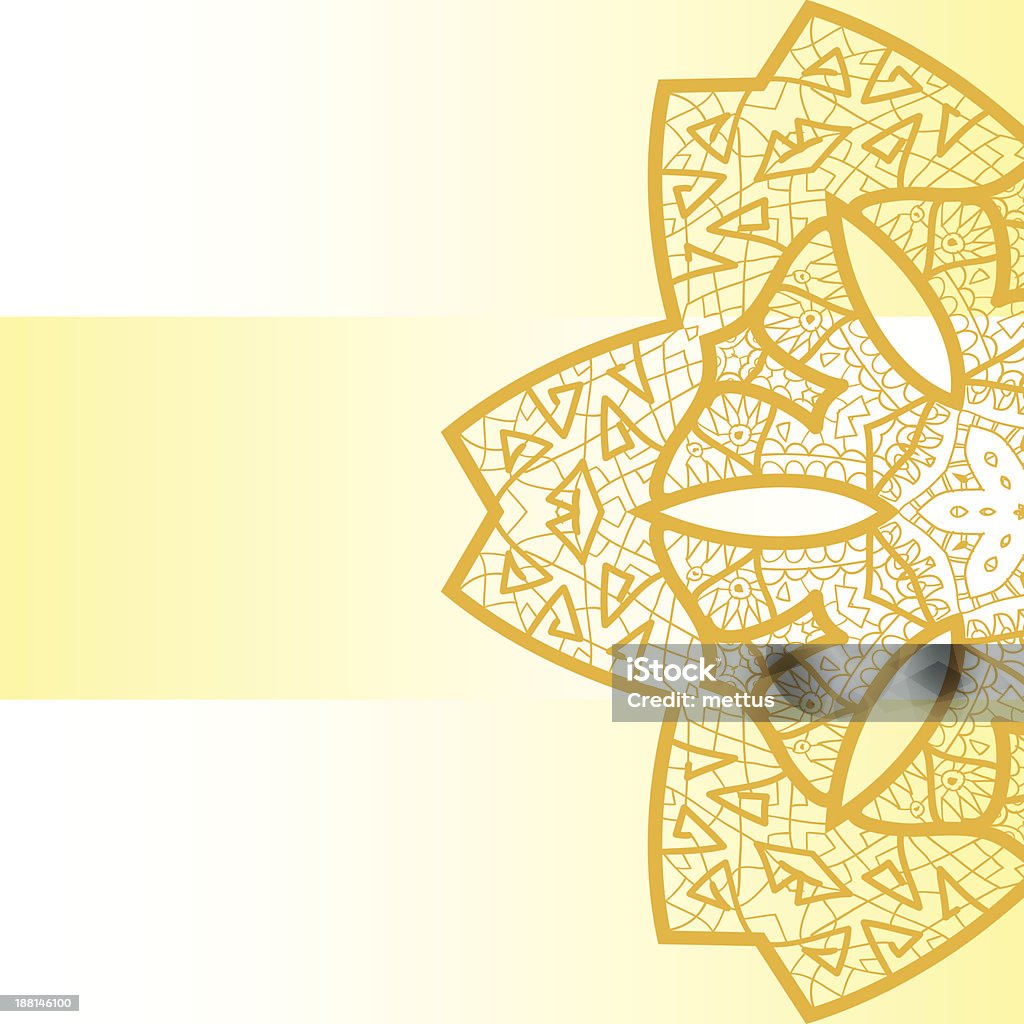 Tema Oriental mandala - Vetor de Amarelo royalty-free