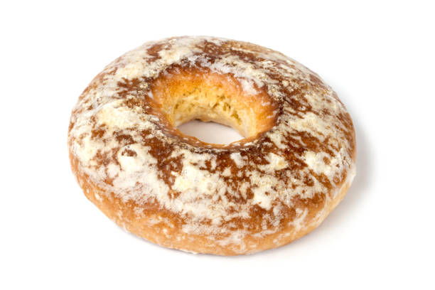 istock Ring-shaped gingerbread with a hole on a white background. 1881471213