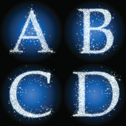 Buchstaben Star Blaue Abcd Stock Vektor Art und mehr Bilder von ...