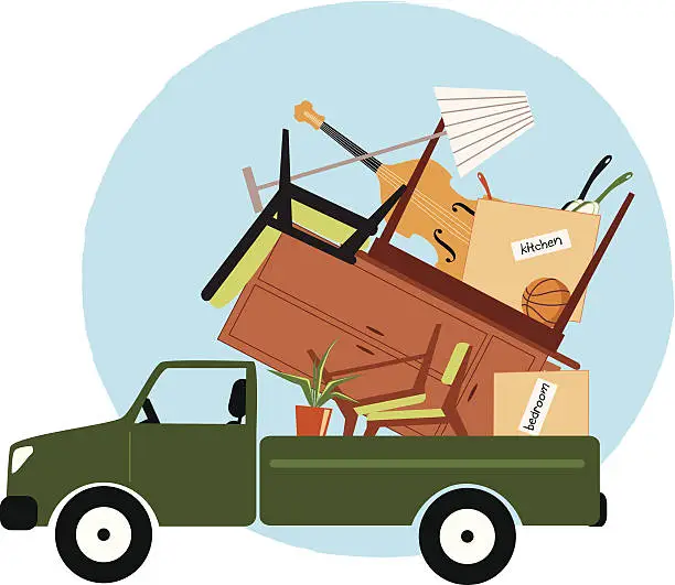 Vector illustration of Moving day