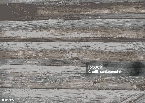 Old Wooden Texture Background-vektorgrafik och fler bilder på Trä - Trä, Bakgrund, Väderbiten