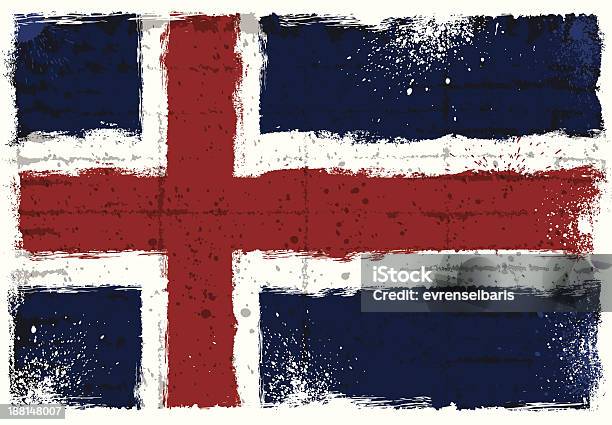 Исландский Флаг — стоковая векторная графика и другие изображения на тему Брызги - Брызги, В форме креста, Векторная графика