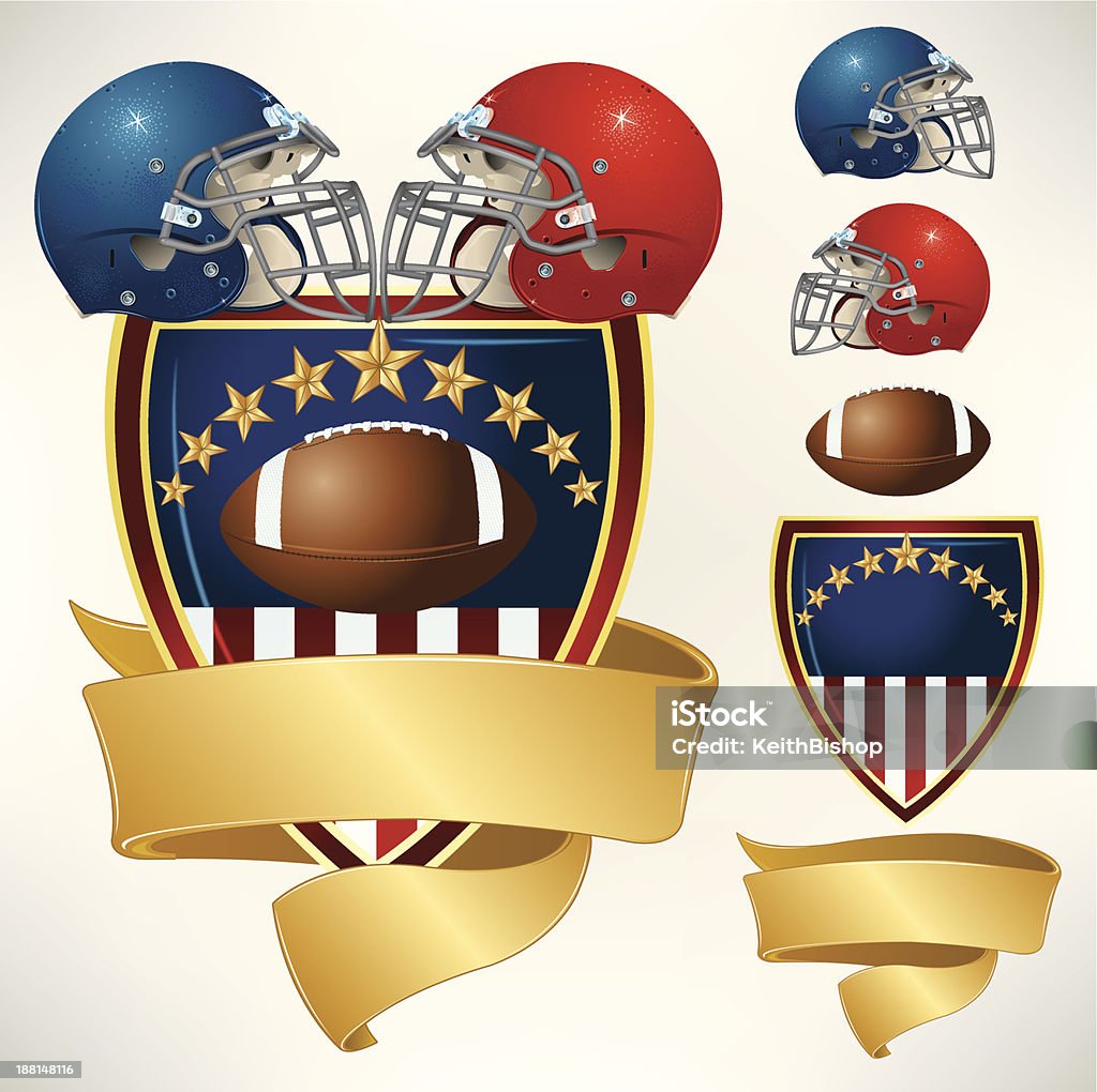 American-Football-Helm All-Star-Banner Hintergrund - Lizenzfrei Amerikanischer Football Vektorgrafik