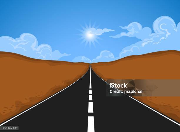 La Road - Immagini vettoriali stock e altre immagini di Ambientazione esterna - Ambientazione esterna, Cielo, Illustrazione