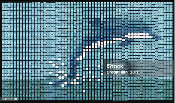 Дельфин Мозаика Фон — стоковая векторная графика и другие изображения на тему Аквариум - Аквариум, Бассейн, Блок