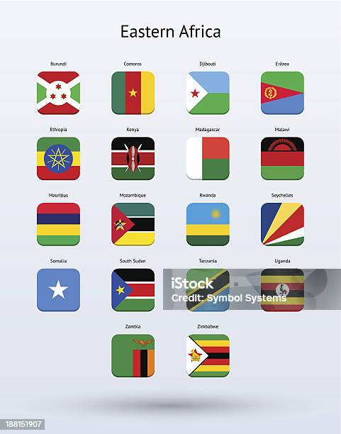 東アフリカ正方形のアイコンフラッグコレクション - GUIのベクターアート素材や画像を多数ご用意 - GUI, アイコン, アイコンセット