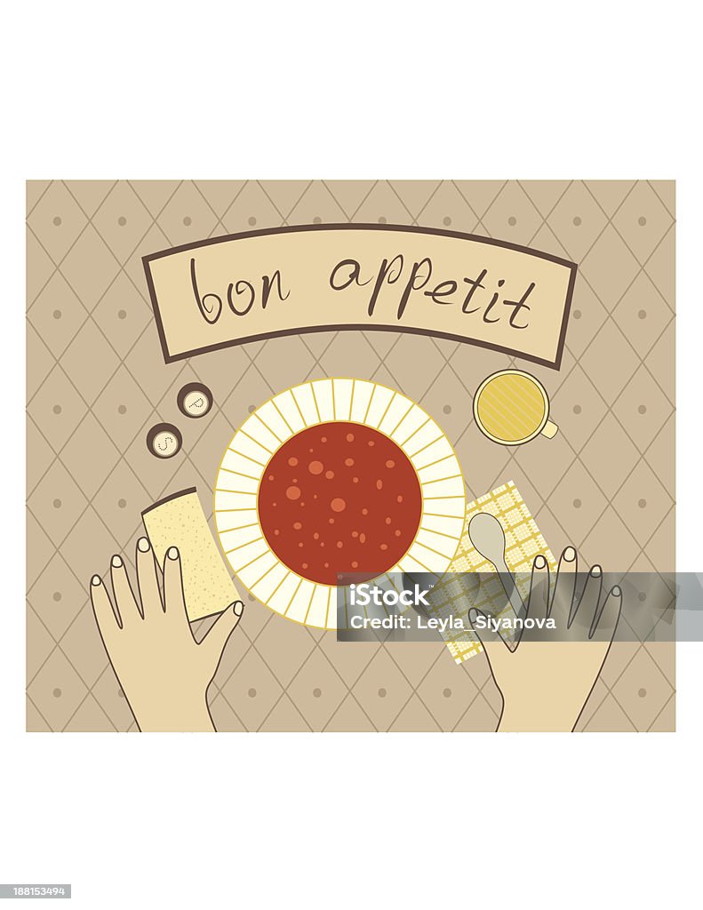 bon appétit pour le dîner - clipart vectoriel de Aliment libre de droits