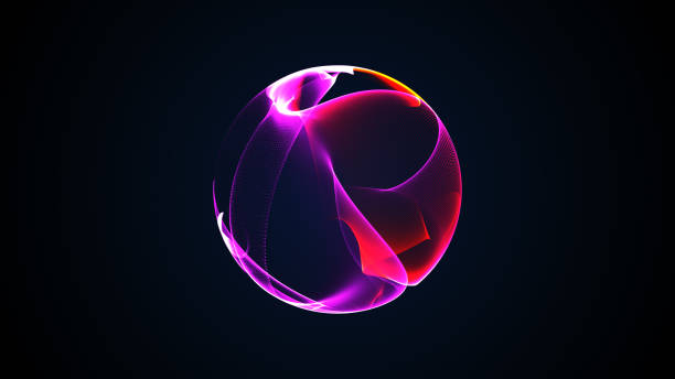 istock Abstract energy purple sphere with glowing bright particles 1881538679