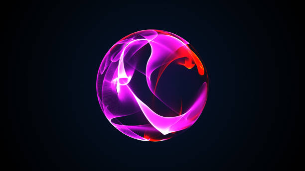 istock Abstract energy purple sphere with glowing bright particles 1881538682