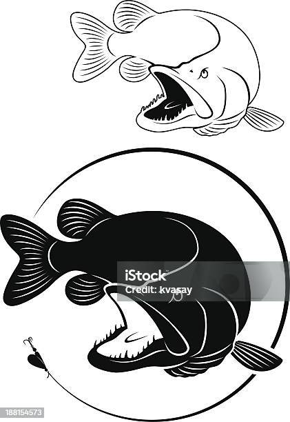 Рыба Pike — стоковая векторная графика и другие изображения на тему Рыба - Рыба, Щука, Басс