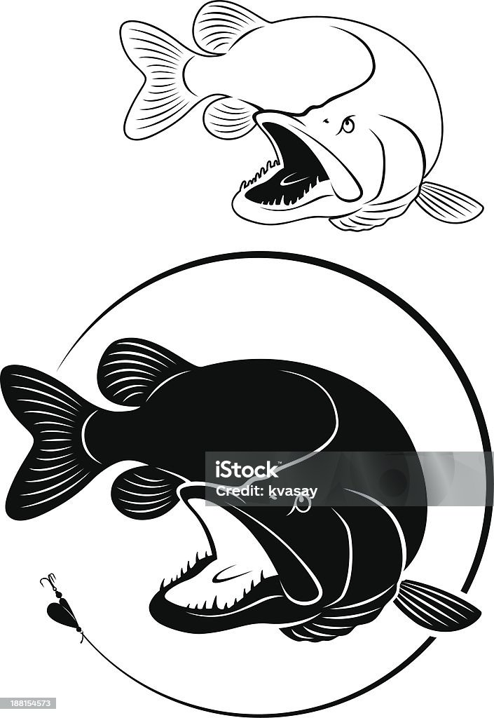 fish pike the figure shows a fish pike Fish stock vector