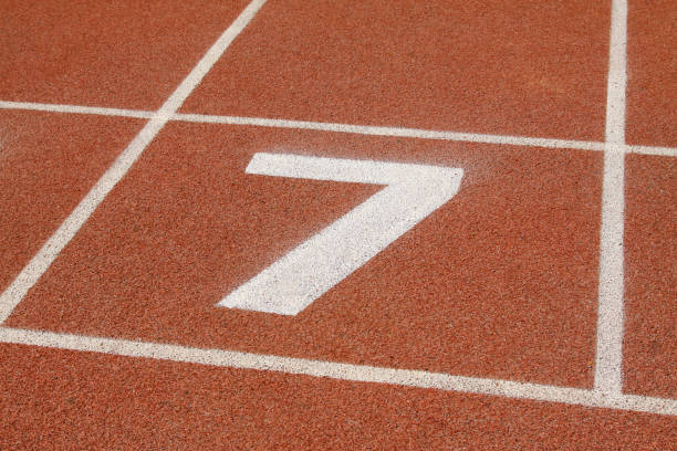 istock red plastic runway in a sports ground 1881550604