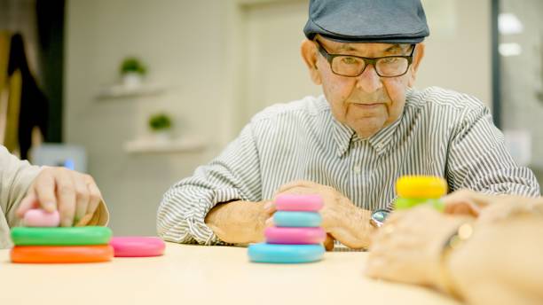 istock Senior man looking straight with serious look in a geriatrics 1881552734