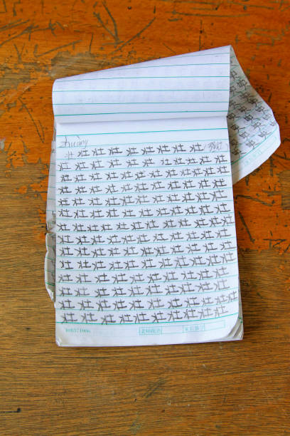 istock words writing on exercise books of primary school students 1881642907