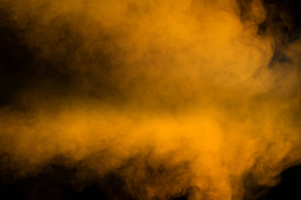 istock Blue and yellow steam on a black background. 1881657940