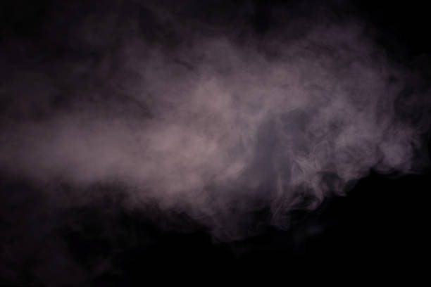 istock White steam on a black background. 1881657944