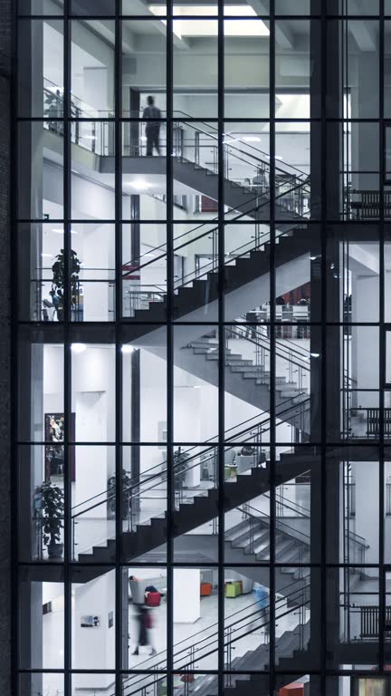 T/L People Walking on Stairs