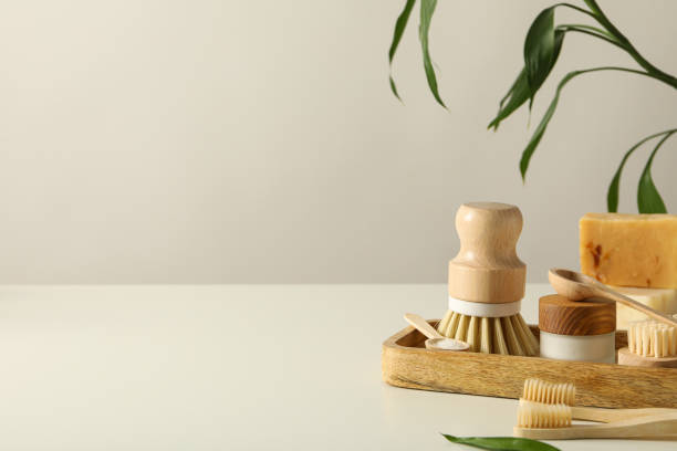 istock Self care concept, bamboo accessories for self care 1881711298