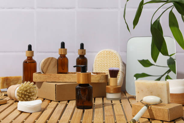 istock Self care concept, bamboo accessories for self care 1881720108