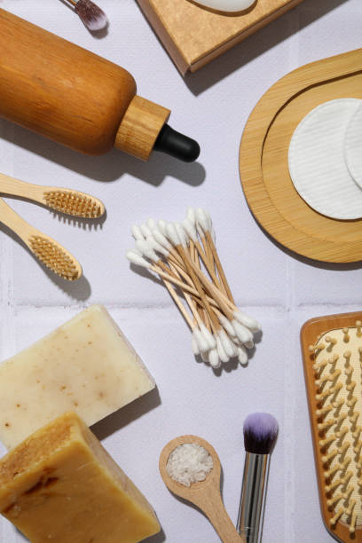 istock Self care concept, bamboo accessories for self care 1881727855