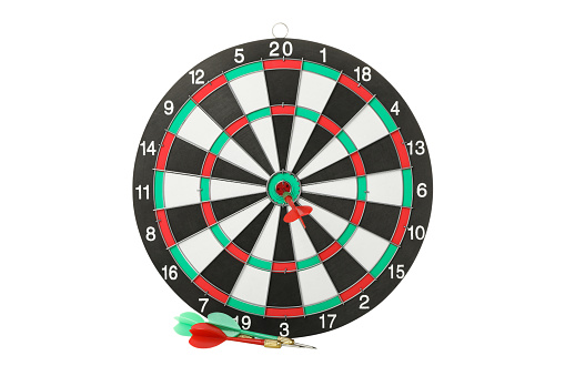 PNG, darts target and target in business concept isolated on white background