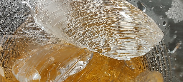 Detail of ice cube surface